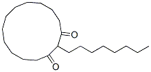 2-Octyl-1,3-cyclotetradecanedione Struktur