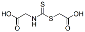 2-(carboxymethylsulfanylcarbothioylamino)acetic acid Struktur