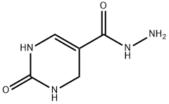 5-Pyrimidinecarboxylic  acid,  1,2,3,4-tetrahydro-2-oxo-,  hydrazide Struktur