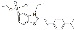 2-[N-[p-(dimethylamino)phenyl]formimidoyl]-3-ethylbenzothiazolium ethyl sulphate Struktur