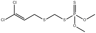 Dithiophosphoric acid S-[[(3,3-dichloro-2-propenyl)thio]methyl]O,O-dimethyl ester Struktur