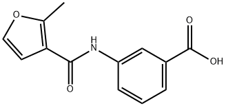 3-[(2-methyl-3-furoyl)amino]benzoic acid Struktur