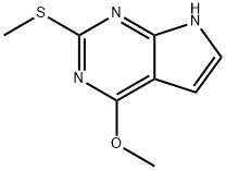 4-METHOXY-2-METHYLSULFANYL-7H-PYRROLO[2,3-D]PYRIMIDINE
 Struktur