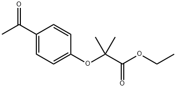 ethyl 2-(4-acetylphenoxy)-2-methylpropionate Struktur