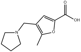 5-METHYL-4-PYRROLIDIN-1-YLMETHYL-FURAN-2-CARBOXYLIC ACID Struktur