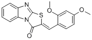 2-(2,4-dimethoxybenzylidene)[1,3]thiazolo[3,2-a]benzimidazol-3(2H)-one Struktur