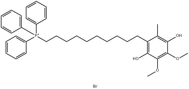 Phosphonium, 10-(3,6-dihydroxy-4,5-dimethoxy-2-methylphenyl)decyltriphenyl-, bromide Struktur