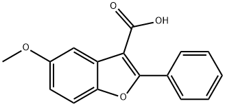 5-methoxy-2-phenyl-1-benzofuran-3-carboxylic acid Struktur