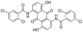 N,N'-(9,10-dihydro-4,8-dihydroxy-9,10-dioxoanthracene-1,5-diyl)bis(2,5-dichlorobenzamide) Struktur