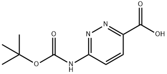 6-(Boc-amino)-3-pyridazinecarboxylic Acid Struktur