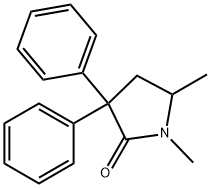 1,5-Dimethyl-3,3-diphenyl-2-pyrrolidone Struktur