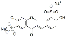 5-[3-(4-Hydroxy-3-sulfophenyl)-1-oxo-2-propenyl]-2,4-dimethoxybenzenesulfonic acid disodium salt Struktur