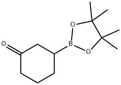 3-(TetraMethyl-1,3,2-dioxaborolan-2-yl)cyclohexan-1-one Struktur