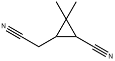 Cyclopropaneacetonitrile, 3-cyano-2,2-dimethyl- (9CI) Struktur