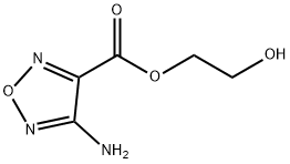 1,2,5-Oxadiazole-3-carboxylicacid,4-amino-,2-hydroxyethylester(9CI) Struktur