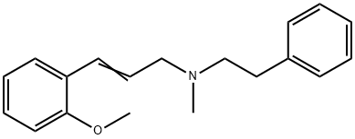 Benzeneethanamine, N-[3-(2-methoxyphenyl)-2-propenyl]-N-methyl- Struktur