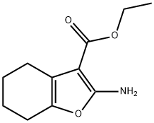 3-Benzofurancarboxylicacid,2-amino-4,5,6,7-tetrahydro-,ethylester(9CI) Struktur