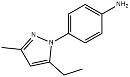 Benzenamine, 4-(5-ethyl-3-methyl-1H-pyrazol-1-yl)- (9CI) Struktur