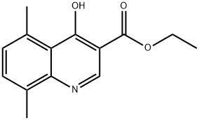 4-HYDROXY-5,8-DIMETHYL-QUINOLINE-3-CARBOXYLIC ACID ETHYL ESTER Struktur