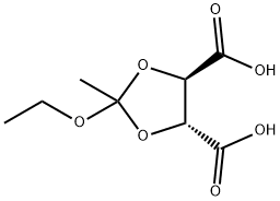 1,3-Dioxolane-4,5-dicarboxylicacid,2-ethoxy-2-methyl-,(4R,5R)-(9CI) Struktur