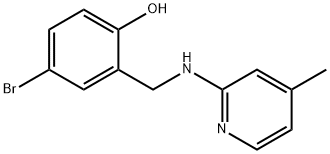 4-BROMO-2-([(4-METHYL-2-PYRIDINYL)AMINO]METHYL)BENZENOL Struktur