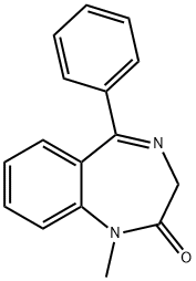 1-METHYL-5-PHENYL-1,3-DIHYDRO-BENZO[E][1,4]DIAZEPIN-2-ONE Struktur