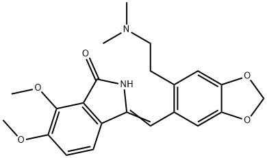 3-[[6-[2-(Dimethylamino)ethyl]-1,3-benzodioxol-5-yl]methylene]-2,3-dihydro-6,7-dimethoxy-1H-isoindol-1-one Struktur