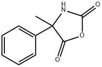 2,5-Oxazolidinedione,  4-methyl-4-phenyl- Struktur