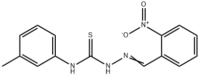 2-nitrobenzaldehyde N-(3-methylphenyl)thiosemicarbazone Struktur