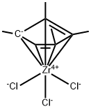 (TETRAMETHYLCYCLOPENTADIENYL)ZIRCONIUM TRICHLORIDE Struktur