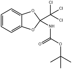 Carbamic acid, [2-(trichloromethyl)-1,3-benzodioxol-2-yl]-, 1,1-dimethylethyl ester (9CI) Struktur