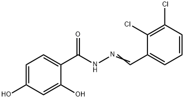 N'-(2,3-dichlorobenzylidene)-2,4-dihydroxybenzohydrazide Struktur