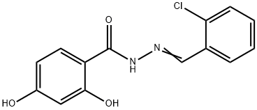 N'-(2-chlorobenzylidene)-2,4-dihydroxybenzohydrazide Struktur