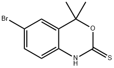 6-BROMO-4,4-DIMETHYL-1H-BENZO[D][1,3]OXAZINE-2(4H)-THIONE Struktur