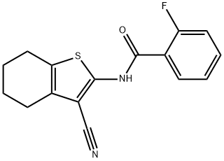 BenzaMide, N-(3-cyano-4,5,6,7-tetrahydrobenzo[b]thien-2-yl)-2-fluoro- Struktur