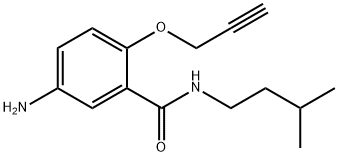 5-Amino-N-isopentyl-2-(2-propynyloxy)benzamide Struktur