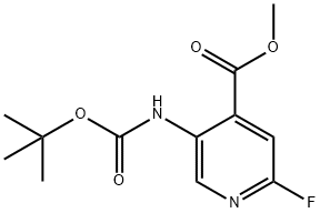 methyl 5-(tert-butoxycarbonylamino)-2-fluoroisonicotinate Struktur