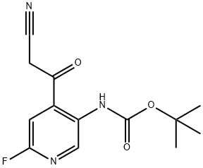 [6-FLUORO-4-(3-NITRILOPROPIONYL)PYRIDIN-3-YL]CARBAMIC ACID TERT-BUTYL ESTER Struktur