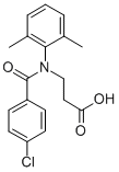 N-(p-Chlorobenzoyl)-N-(2,6-xylyl)-β-alanine Struktur