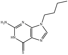 9-(n-butyl)-6-thioguanine Struktur