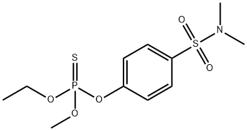 Phosphorothioic acid O-ethyl O-methyl O-[p-(N,N-dimethylsulfamoyl)phenyl] ester Struktur