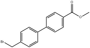 4'-(BROMOMETHYL)-[1,1'-BIPHENYL]-4-CARBOXYLIC ACID METHYL ESTER Struktur