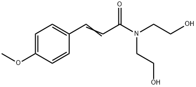 N,N-Bis(2-hydroxyethyl)-3-(4-methoxyphenyl)propenamide Struktur