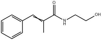 N-(2-Hydroxyethyl)-2-methyl-3-phenylpropenamide Struktur