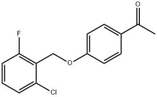 1-{4-[(2-CHLORO-6-FLUOROBENZYL)OXY]PHENYL}ETHAN-1-ONE Struktur