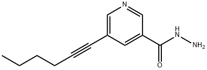 5-HEX-1-YNYLPYRIDINE-3-CARBOHYDRAZIDE Struktur