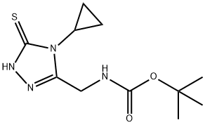 TERT-BUTYL N-[(4-CYCLOPROPYL-5-MERCAPTO-4H-1,2,4-TRIAZOL-3-YL)METHYL]CARBAMATE Struktur