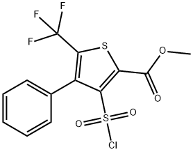 METHYL 3-(CHLOROSULFONYL)-4-PHENYL-5-(TRIFLUOROMETHYL)THIOPHENE-2-CARBOXYLATE Struktur