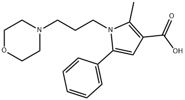 2-METHYL-1-(3-MORPHOLINOPROPYL)-5-PHENYL-1H-PYRROLE-3-CARBOXYLIC ACID Struktur