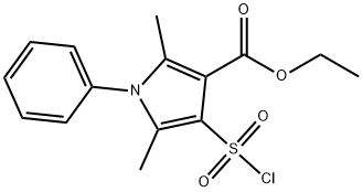 ETHYL 4-(CHLOROSULFONYL)-2,5-DIMETHYL-1-PHENYL-1H-PYRROLE-3-CARBOXYLATE Struktur